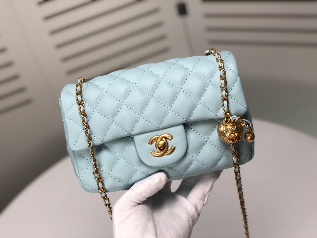 Chanel Cross Body Metal Ball Chain Shoulder Bag Handbag