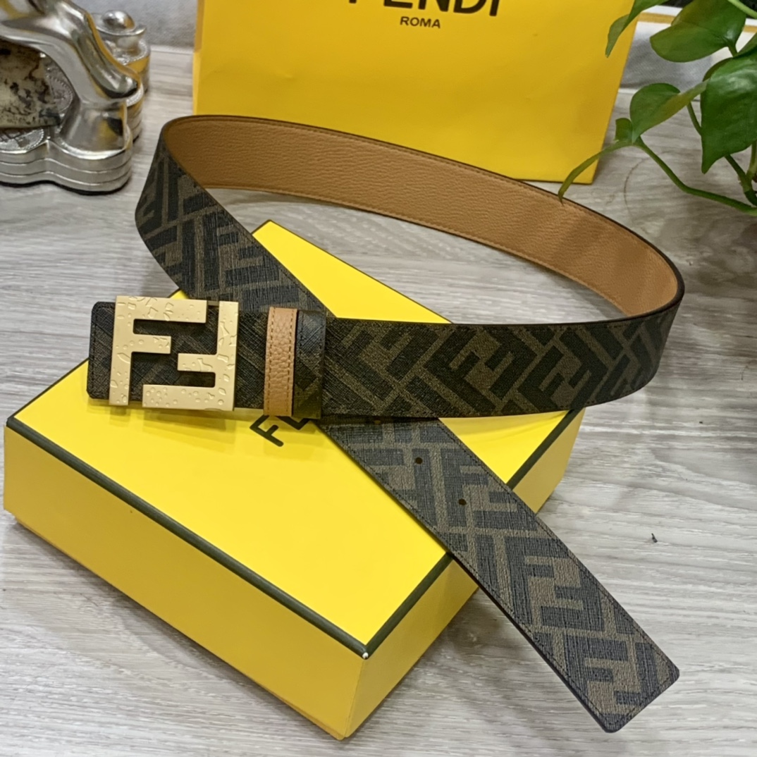 Fendi Leather Belts 1:1 Mirror Version