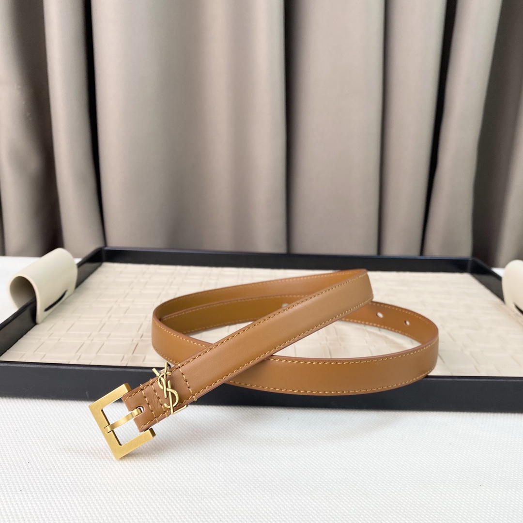 YSL Saint Laurent Leather Belts 1:1 Mirror Version