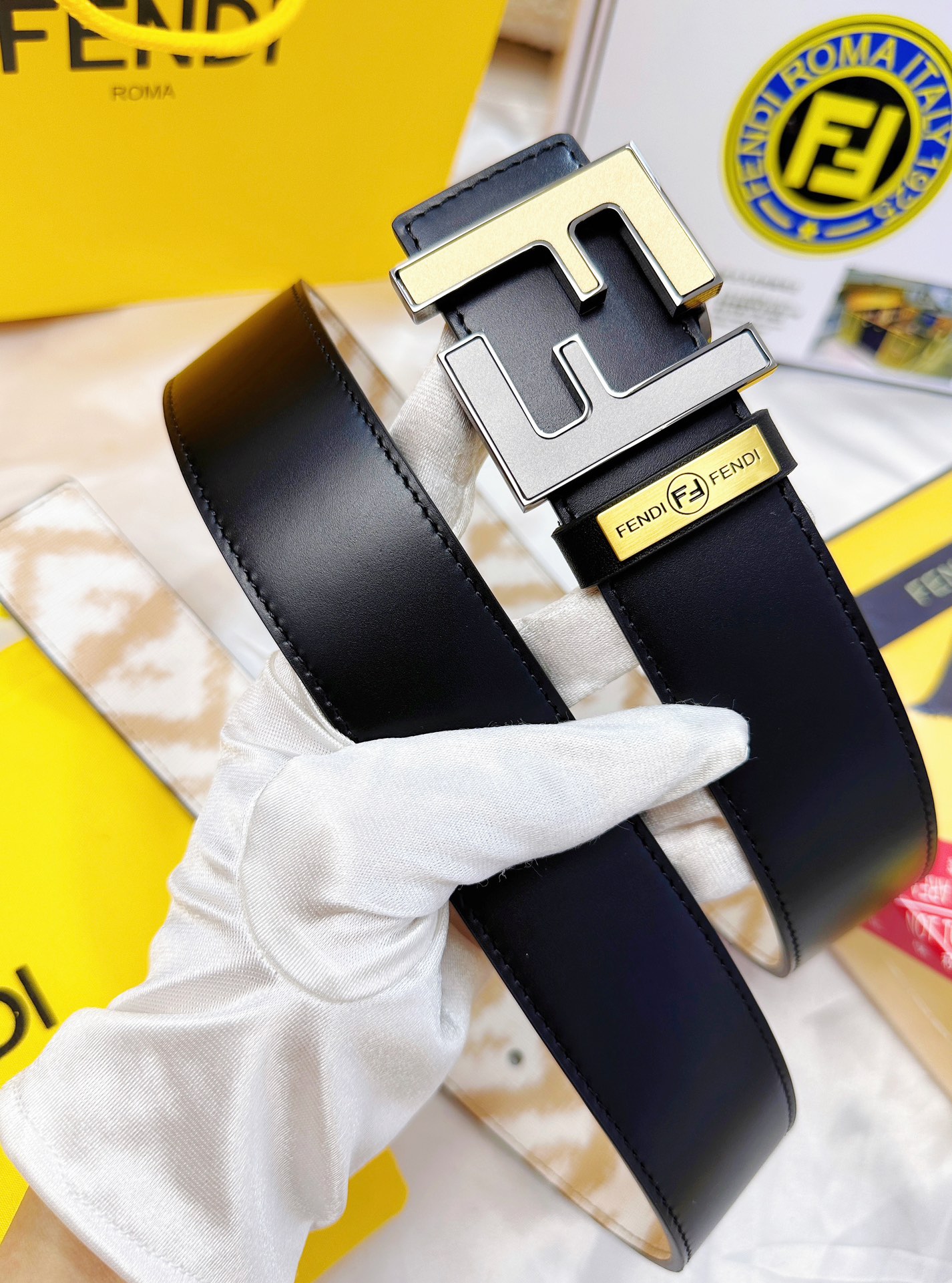 Fendi Leather Belts 1:1 Mirror Version