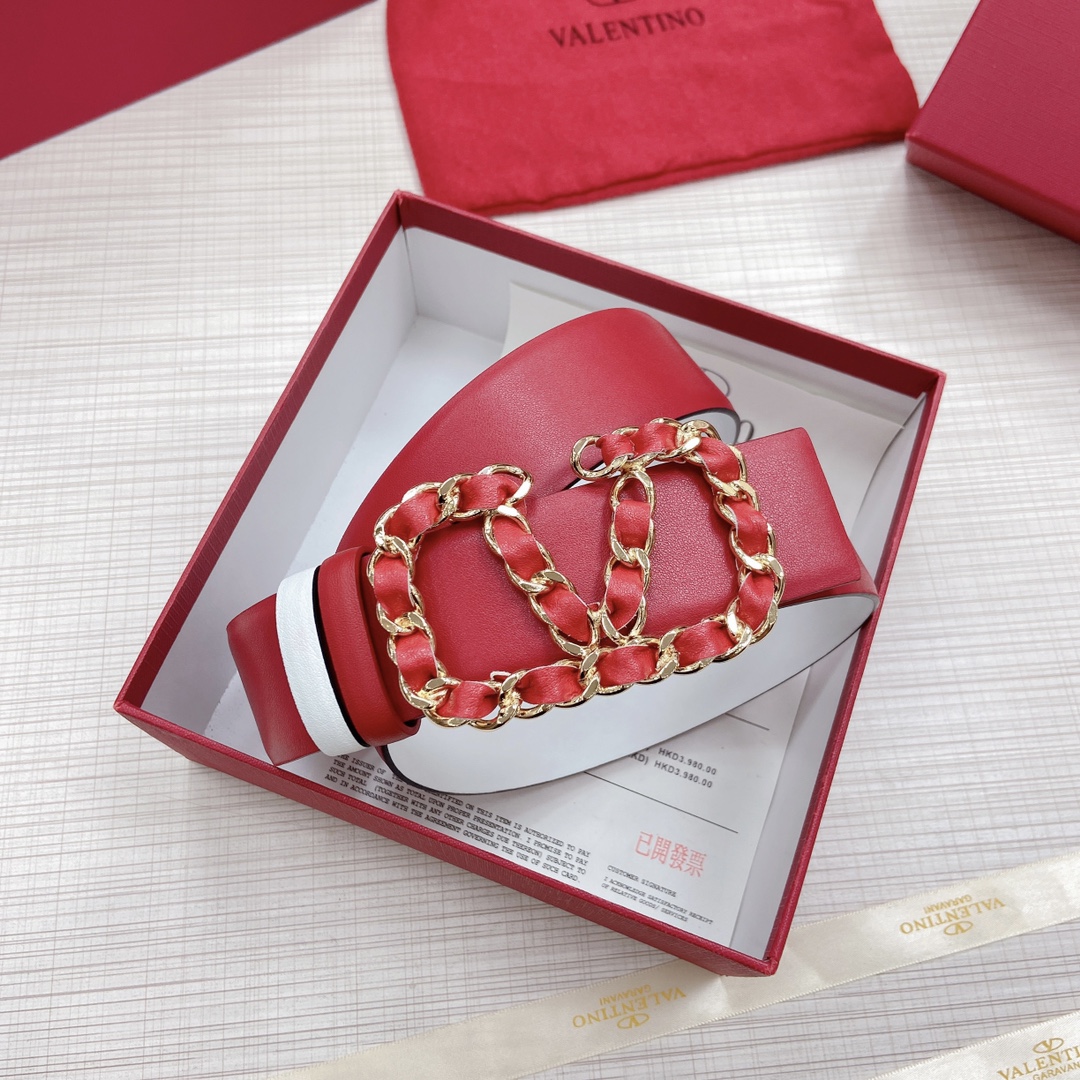 Valentino Leather Belts 1:1 Mirror Version