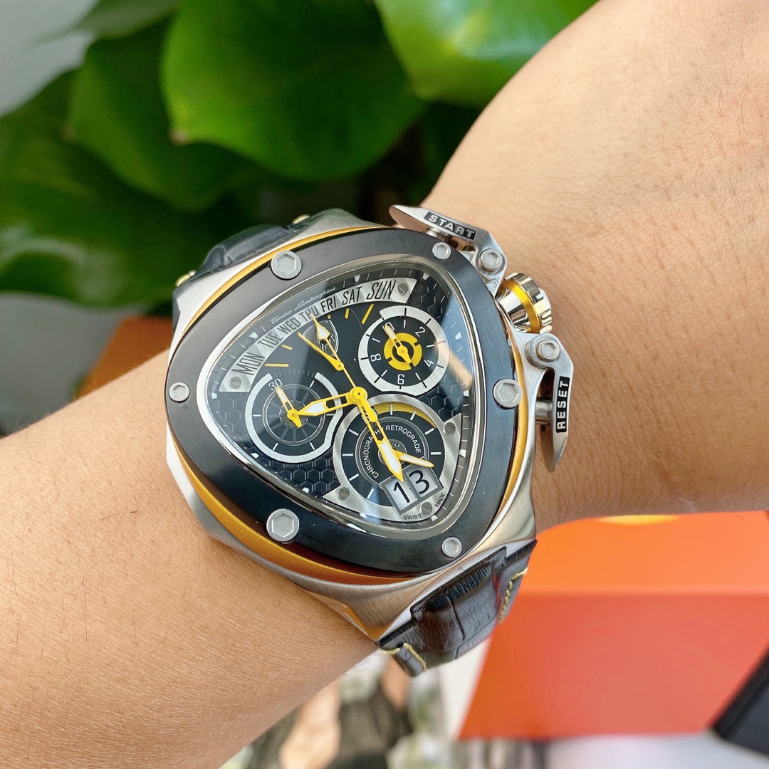 Tonino Lamborghini New Spyder Chronograph Black / Yellow / White