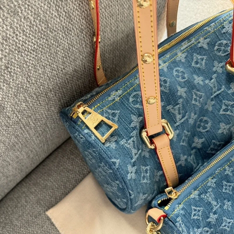 Louis Vuitton LV Denim PAPILLON Handbag Shoulder Bag (Replica)