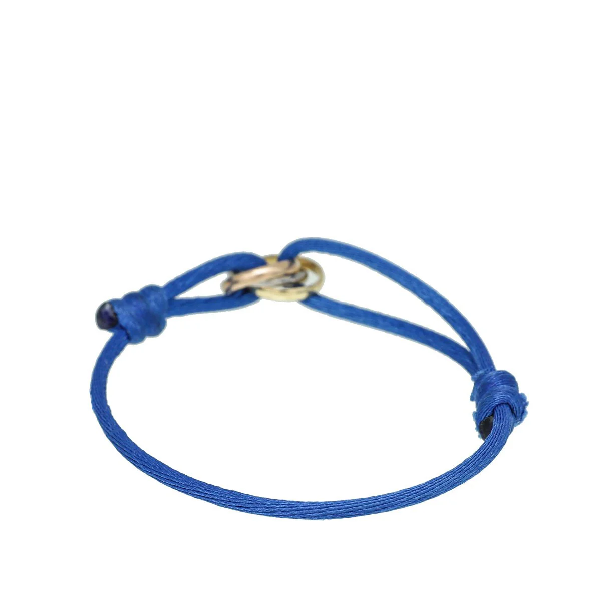 Cartier 18K Tricolor Gold Blue Trinity Bracelet