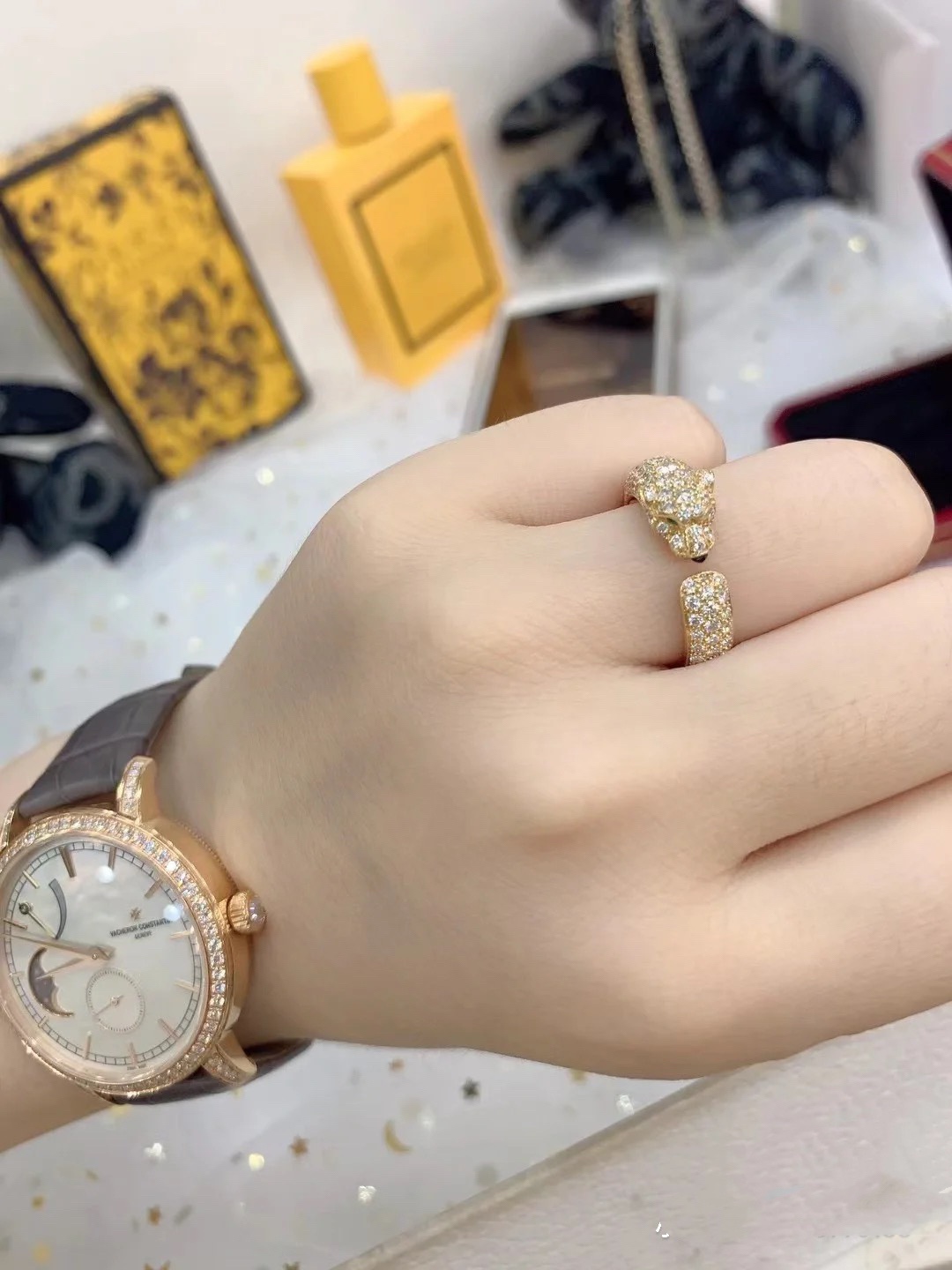 Cartier PANTHÈRE DE RING Dupe, Gold