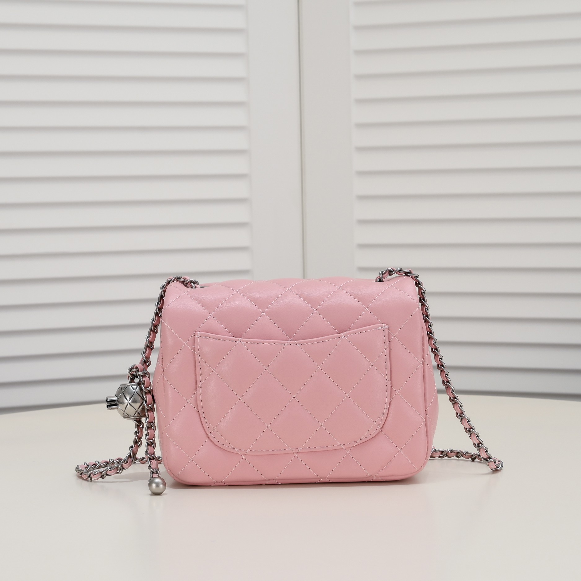 Chanel Cross Body Metal Ball Chain Shoulder Bag Handbag