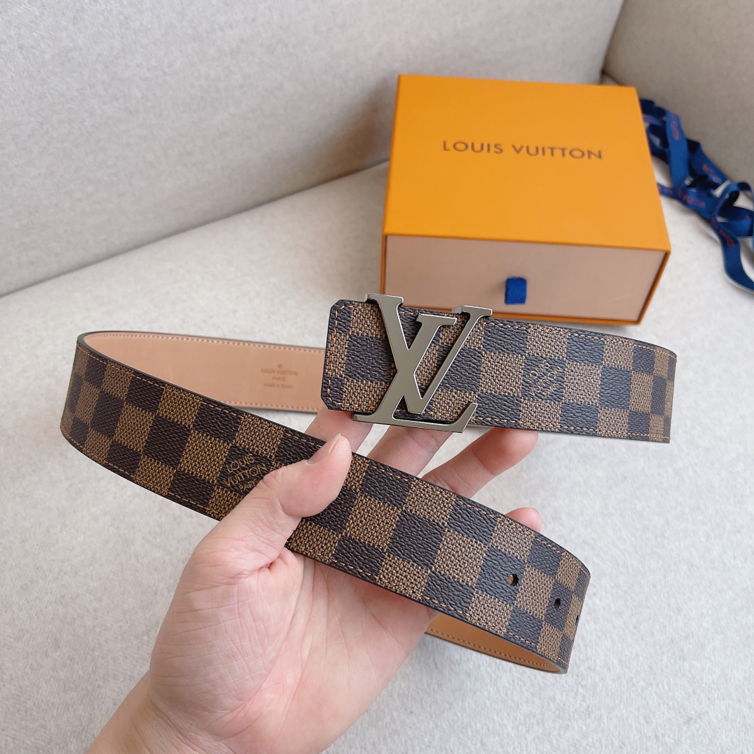 Louis Vuitton LV Leather Belts 1:1 Mirror Version