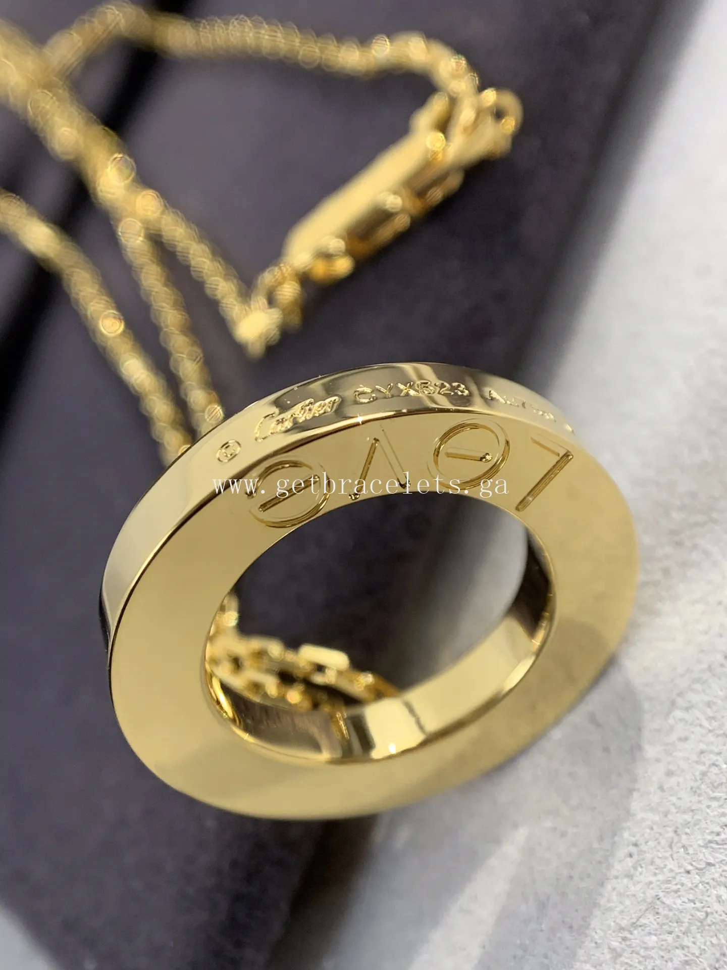 Cartier Love Necklace Yellow Gold With Pave Diamonds