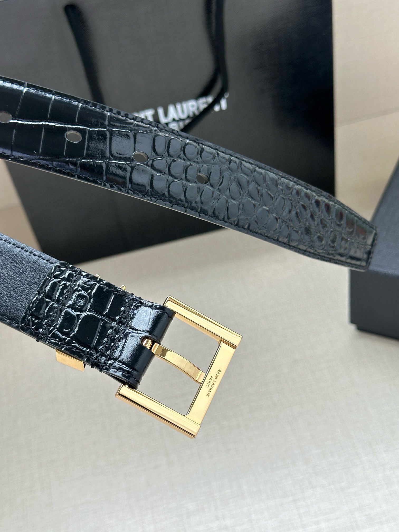 YSL Saint Laurent Leather Belts 1:1 Mirror Version