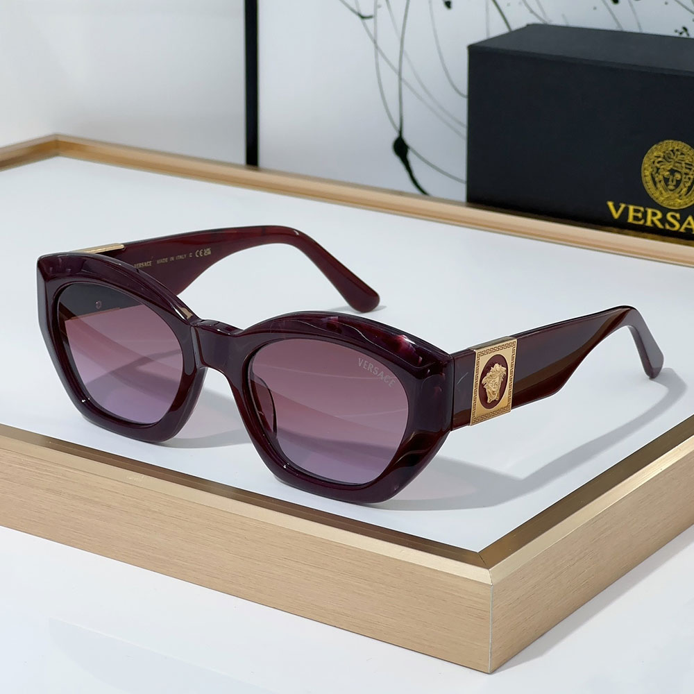 Versace  Mirror leg Logo Plate Frame Sunglasses Top Quality（Replica）