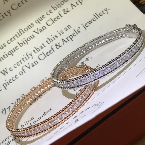 Van Cleef Bracelet Dupe, Perlee Bracelet, One Row Diamonds
