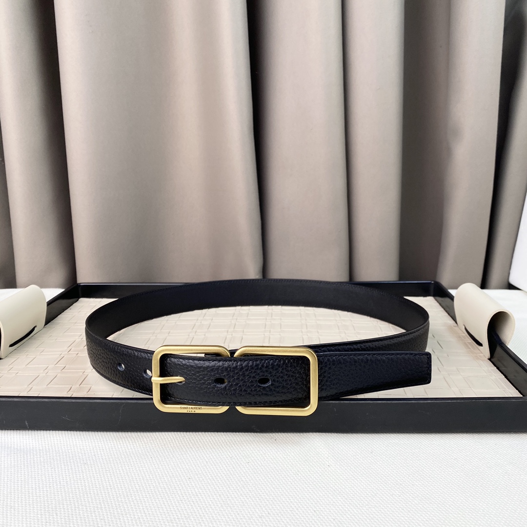 YSL Saint Laurent Leather Belts 1:1 Mirror Version