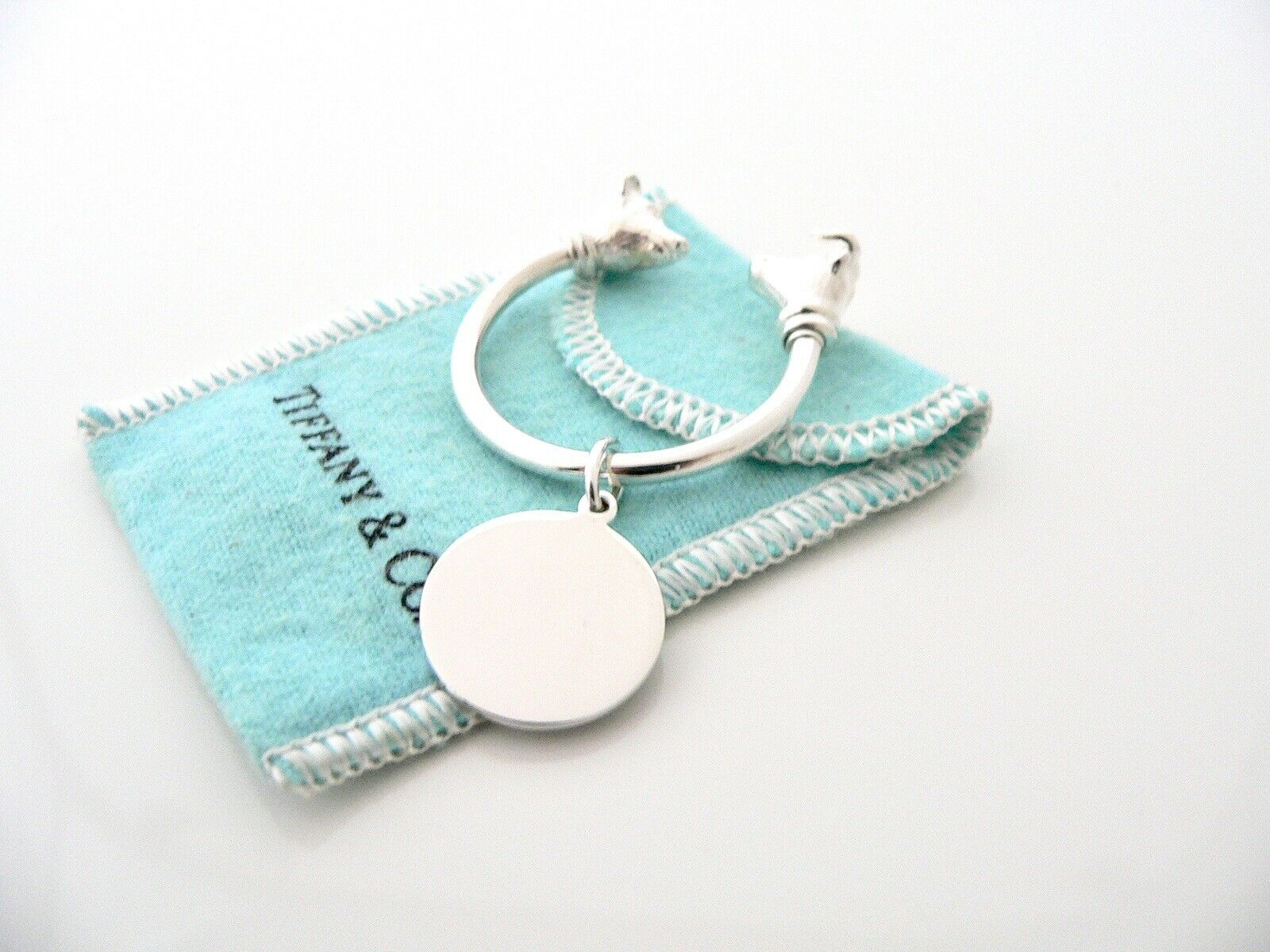 Tiffany & Co Silver Bull Bear Finance Keyring Key Ring Chain Finance Stocks Gift