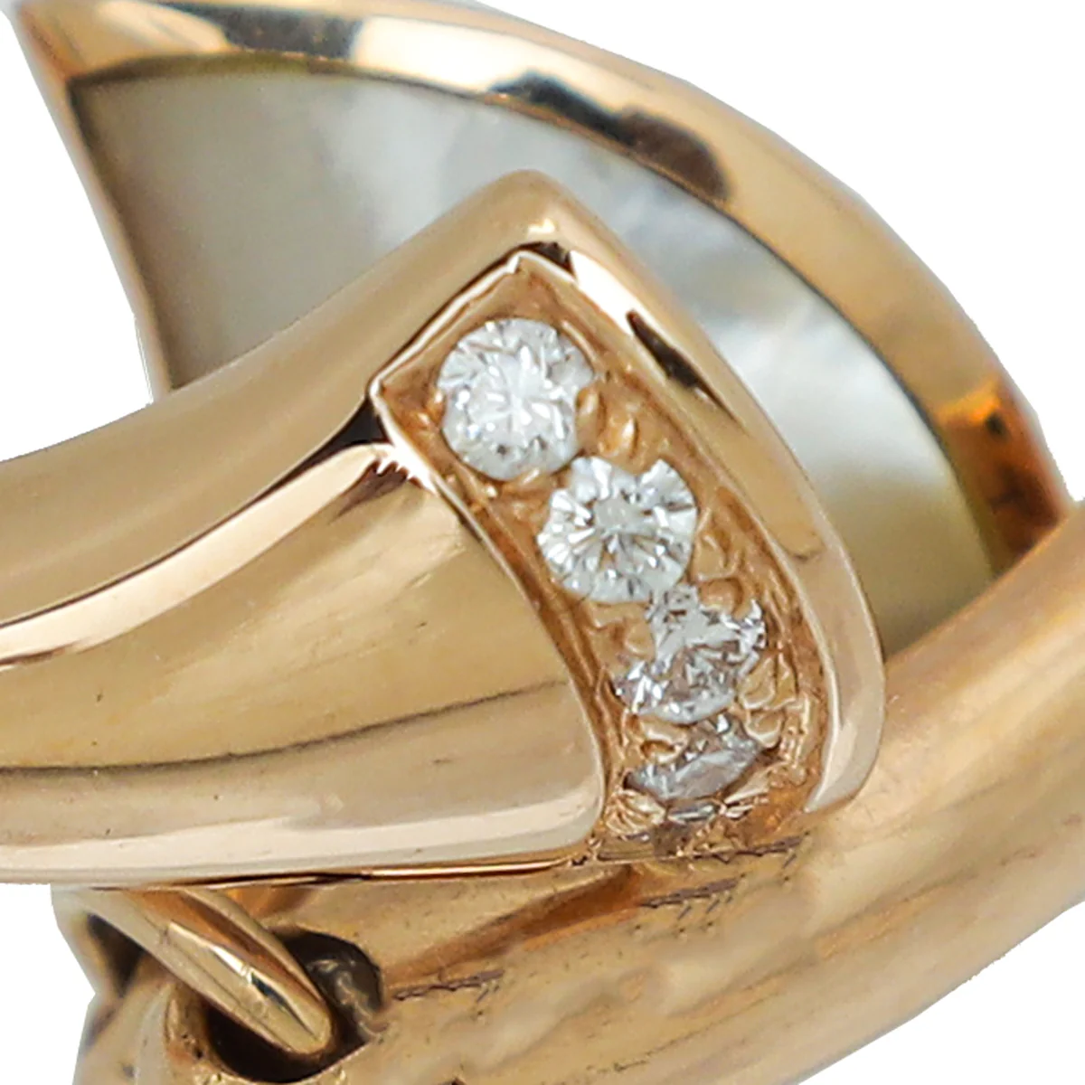 Bvlgari 18K Pink Gold MOP Diamond Diva's Dream Ring