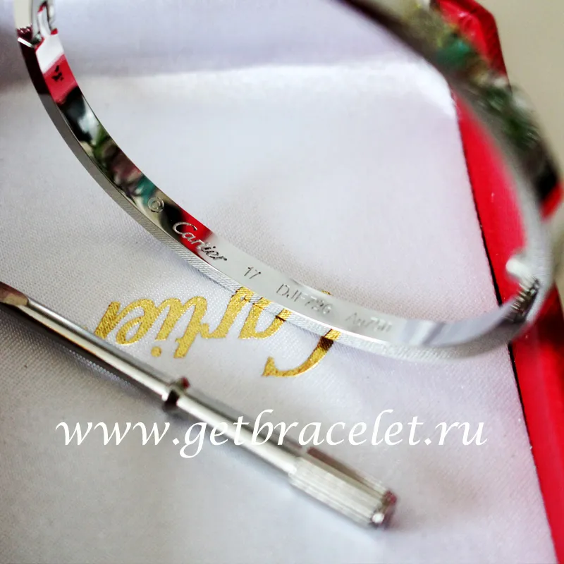 New Cartier Love Bracelet SM White Gold B6047417