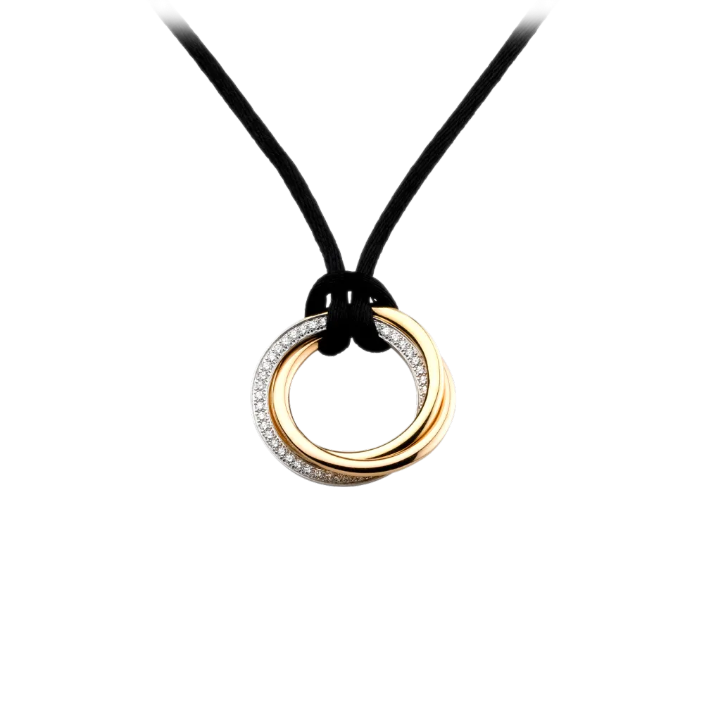 Trinity Pendant, Medium Model 3-Gold, Diamonds B3040900
