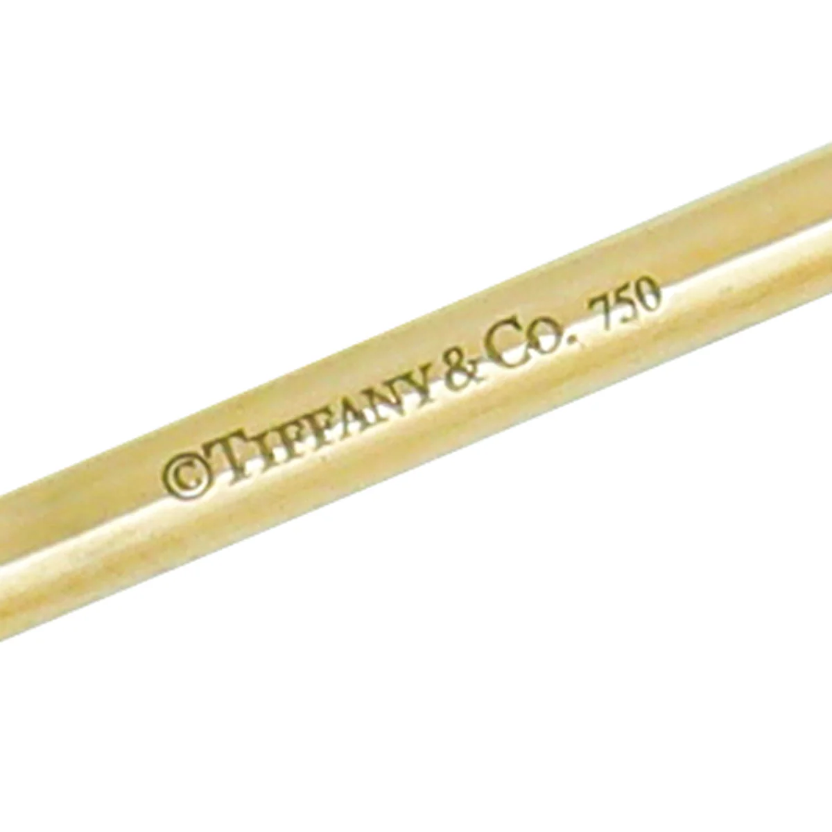 Tiffany & Co 18K Yellow Gold Open Trefoil Large Key Pendant