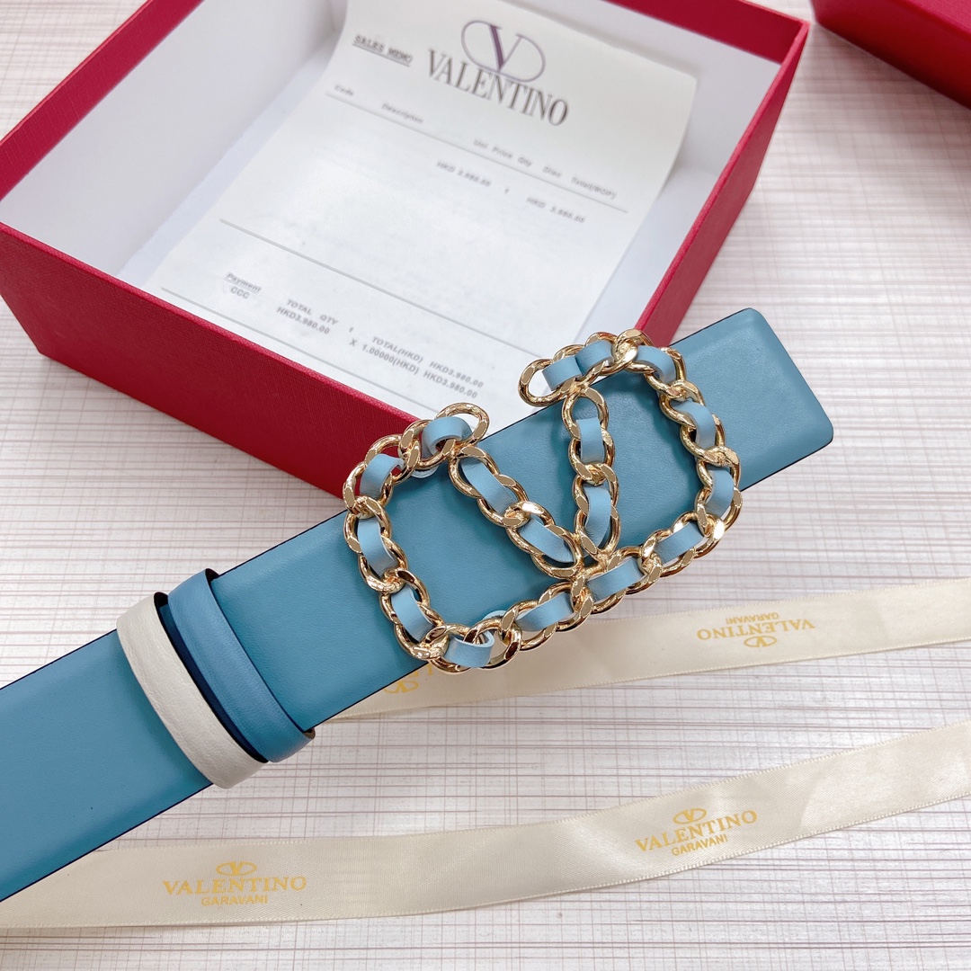 Valentino Leather Belts 1:1 Mirror Version