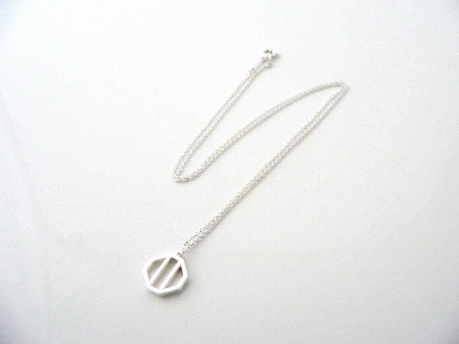 Tiffany & Co Zellige Necklace Pendant Charm Chain Sterling Silver Love Gift T&Co