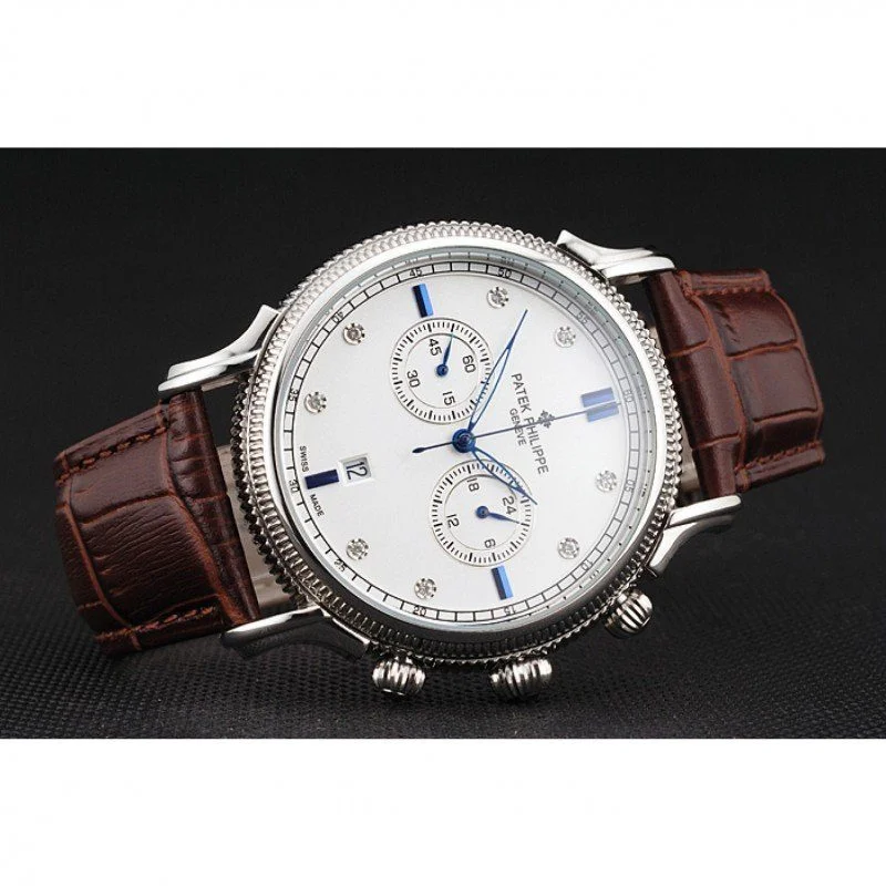 Chronograph White Dial With Diamonds 40 mm, Stainless Steel