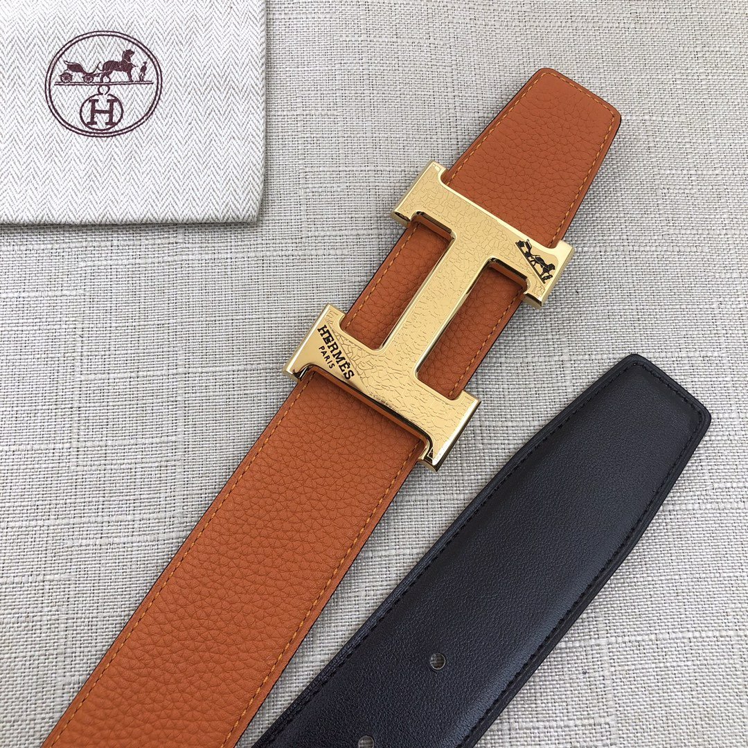Hermes H Belt Buckle & Reversible Brown For Women, Women Belt 380MM