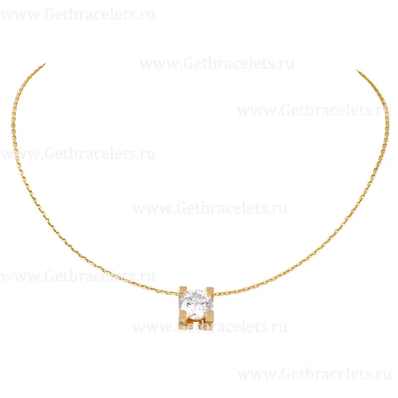 Replica C DE Cartier Necklace Yellow Gold with Diamons N7405700