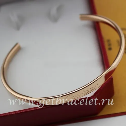 Copy Cartier Pink Gold Open Bracelet