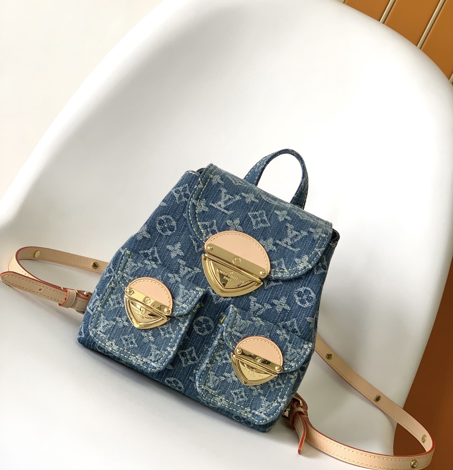 Louis Vuitton LV VENICE Denim Backpack Bag M46836(Replica)