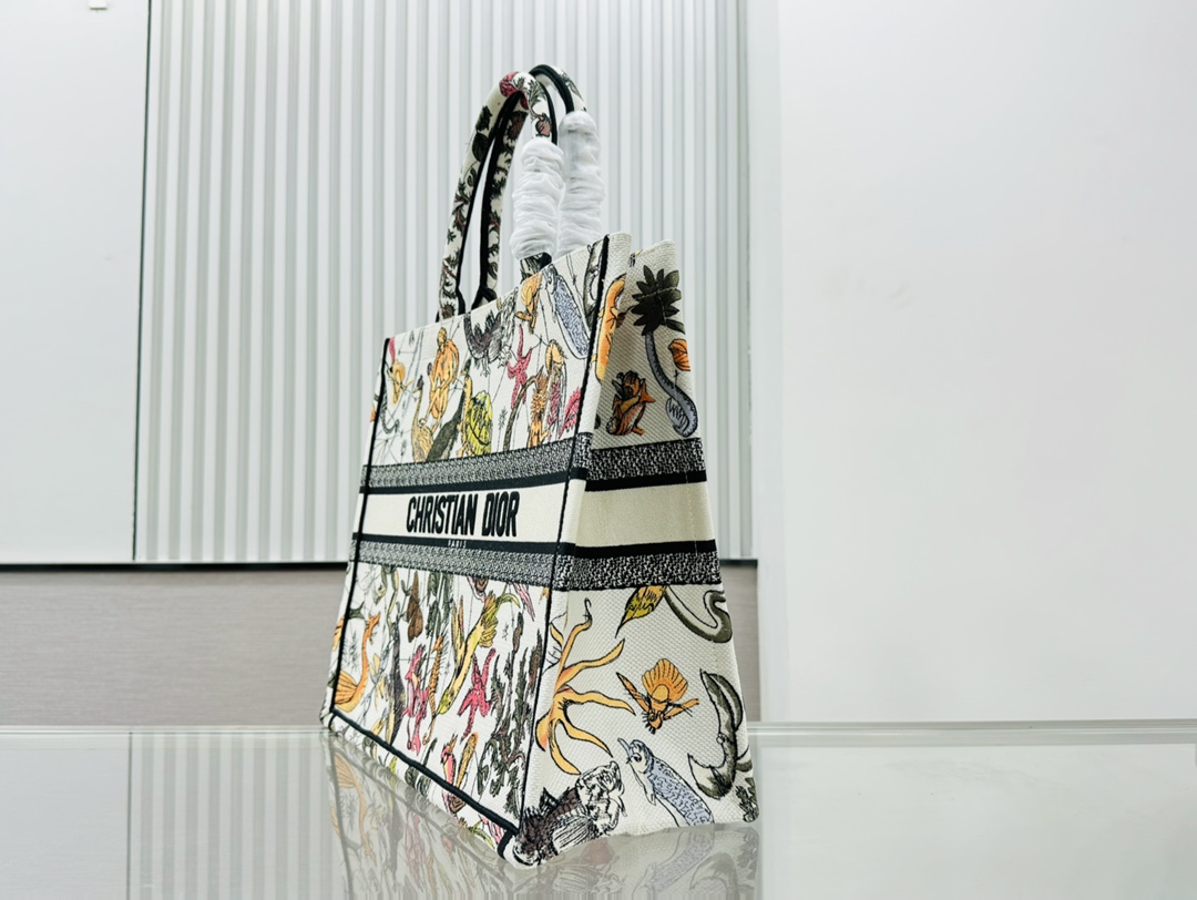 Dior Book Tote Embroider Large Shoulder Bag Handbag