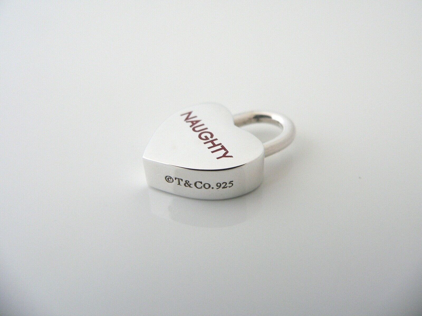 Tiffany & Co Naughty Nice Heart Padlock Charm 4 Necklace Bracelet Excellent Gift