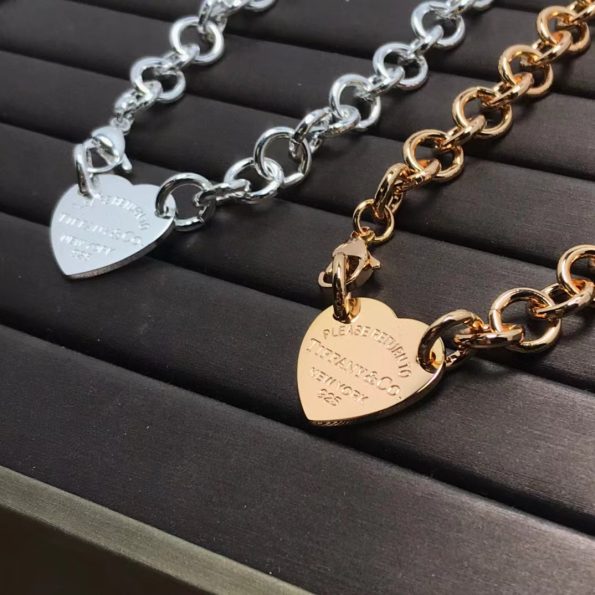 Tiffany Necklace Dupe, Heart Tag Necklace