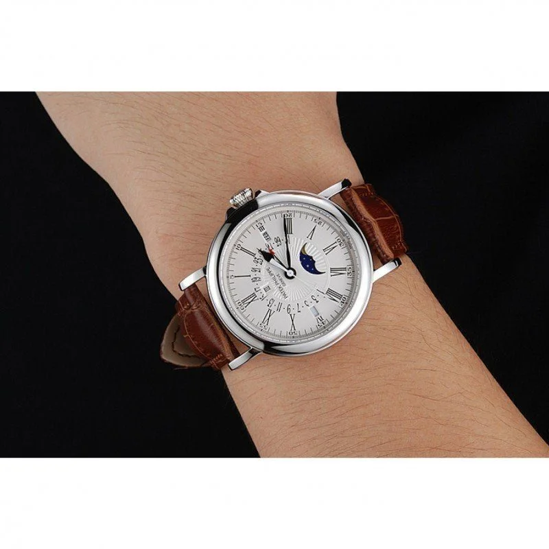 Perpetual Calendar Dial White 40 mm, Stainless Steel