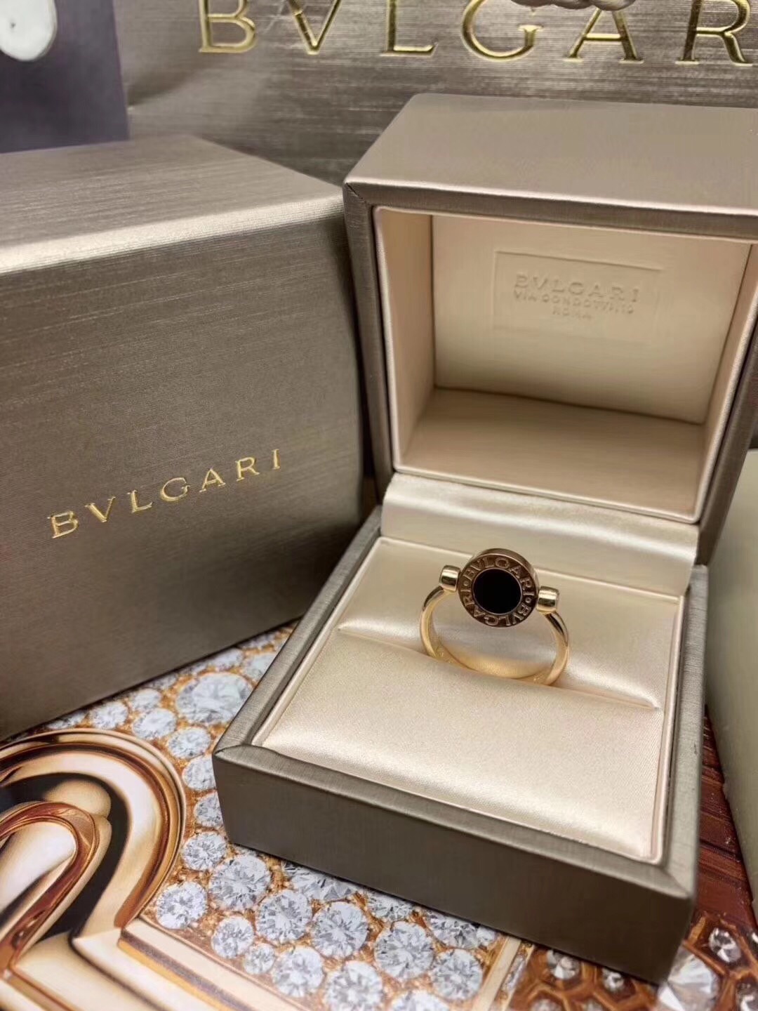 BVLGARI BVLGARI RING, White & Black