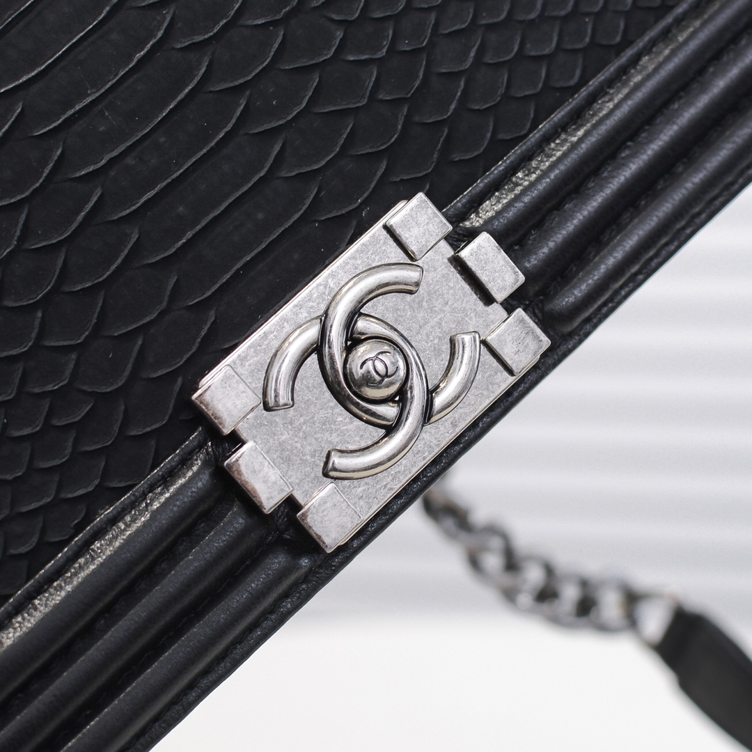 Chanel Leboy snake pattern Shoulder Bag Handbag