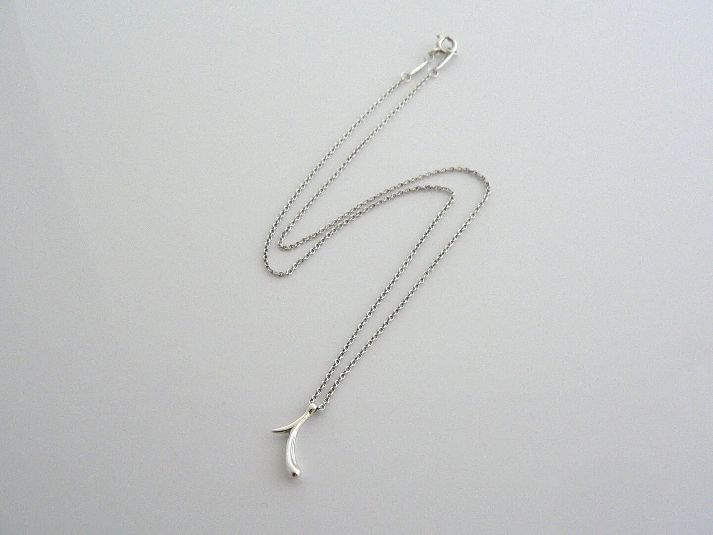 Tiffany & Co Alphabet I Necklace Silver Personalized Pendant Chain Love Gift Art