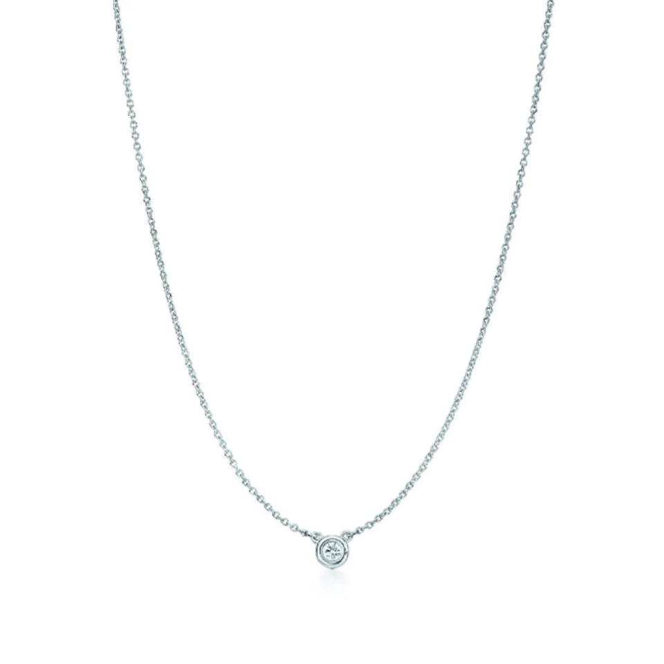 2021 Tiffany Elsa Peretti By The Yard Diamond Pendant Necklace Sterling Silver Set Knockoff UK GRP02775/GRP05156