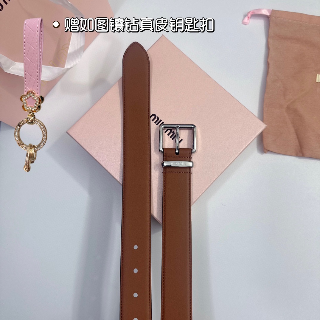 MiuMiu Leather Belts 1:1 Mirror Version