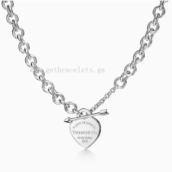 Return to Tiffany Lovestruck Heart Tag Necklace in Silver Medium