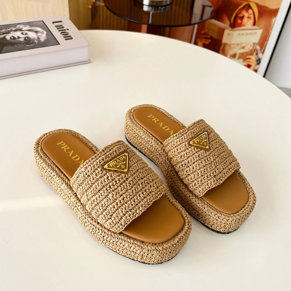 Prada Stylish Platform Sandals Slide Sandal (Replica)