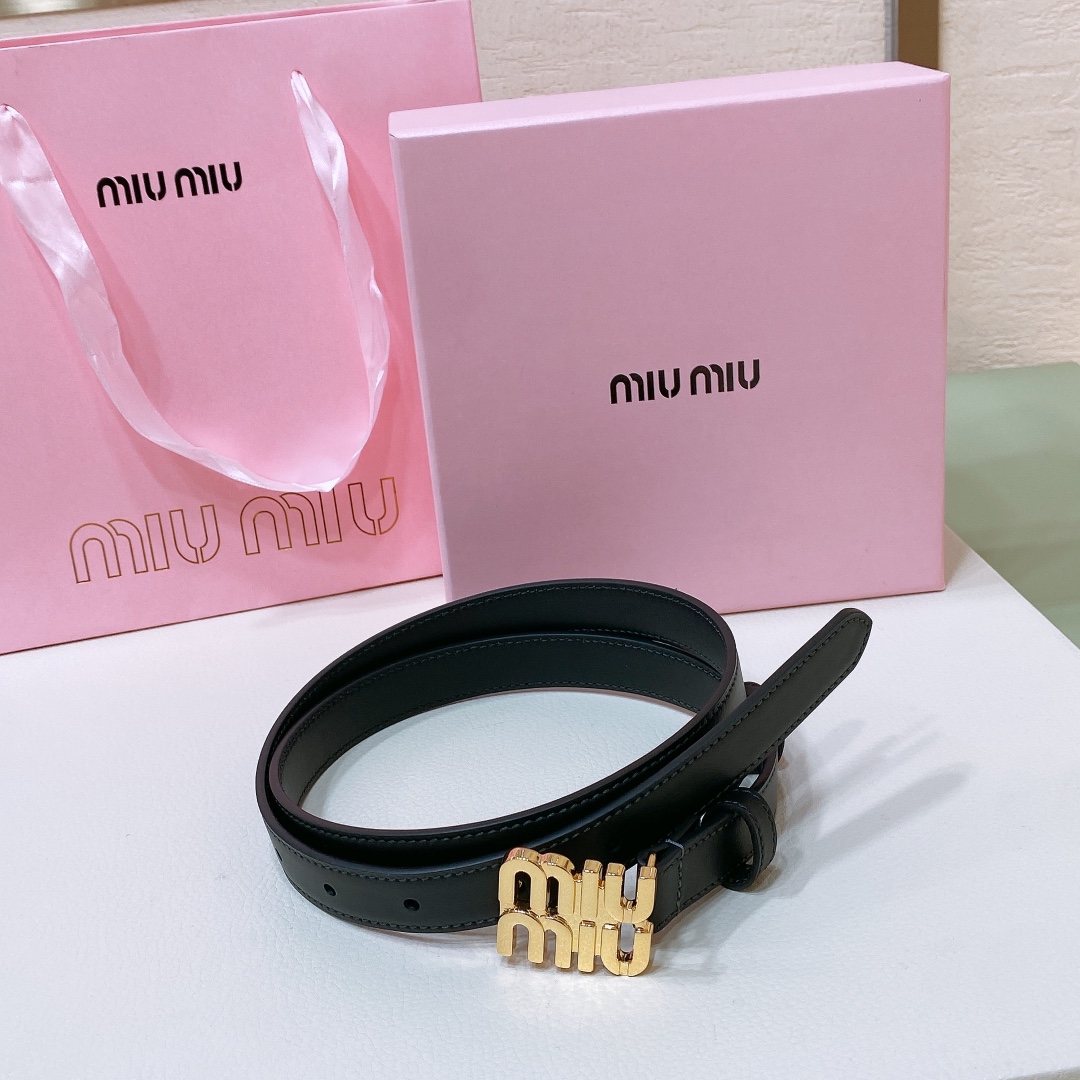 MiuMiu Leather Belts 1:1 Mirror Version