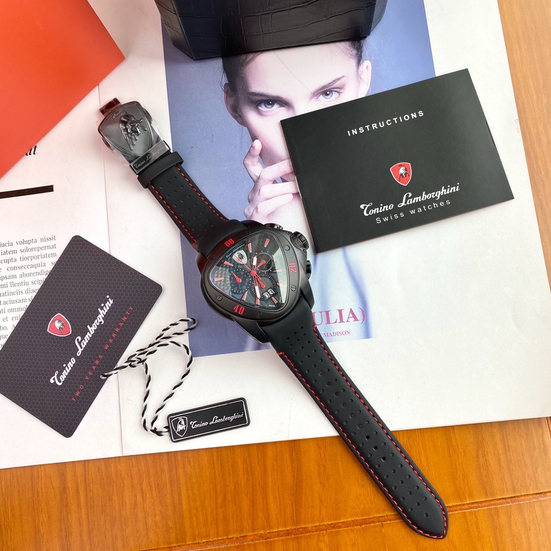 Tonino Lamborghini New Spyder Chronograph Black / red
