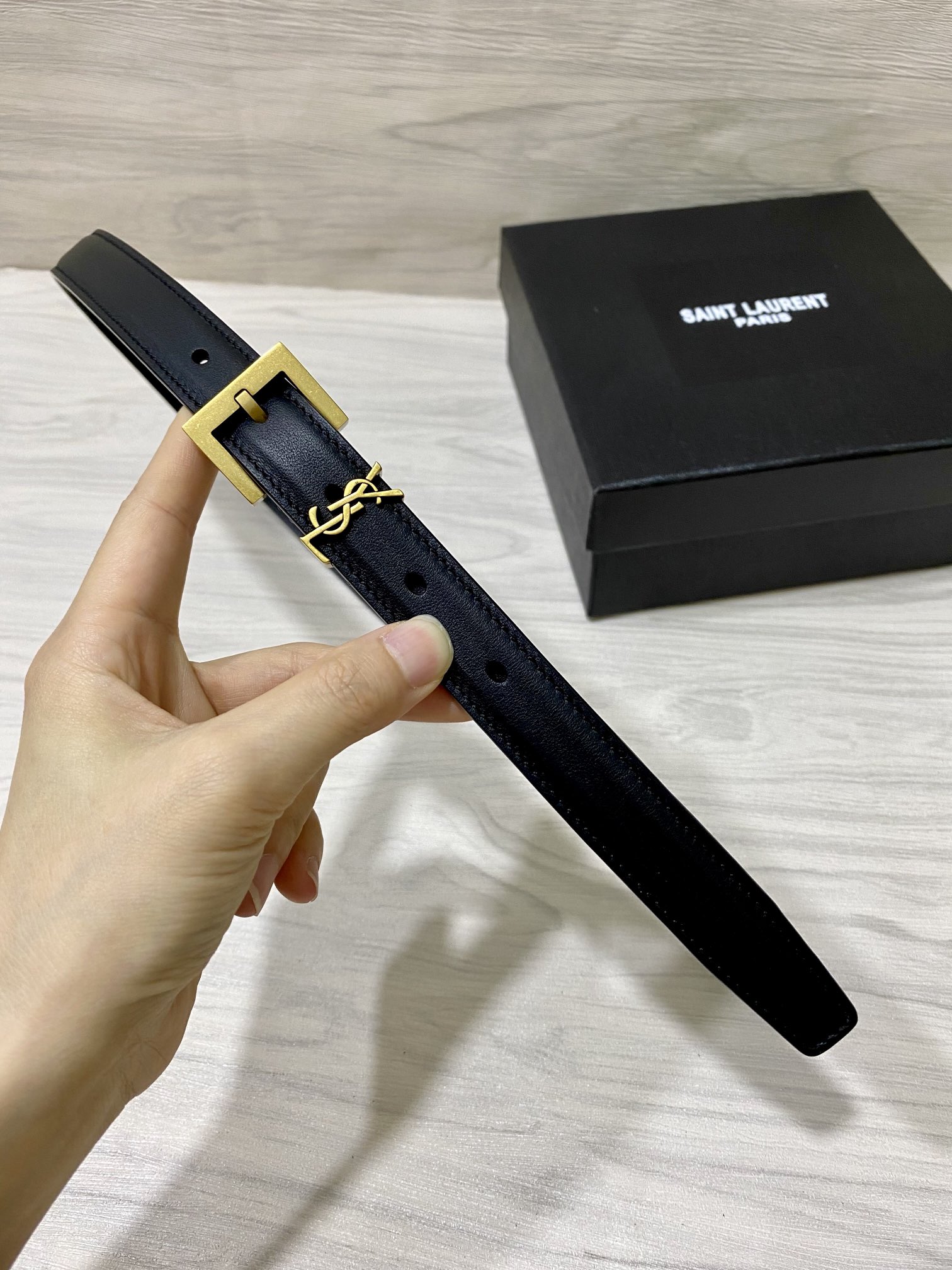 YSL Saint Laurent Leather Belts 1:1 Mirror Version