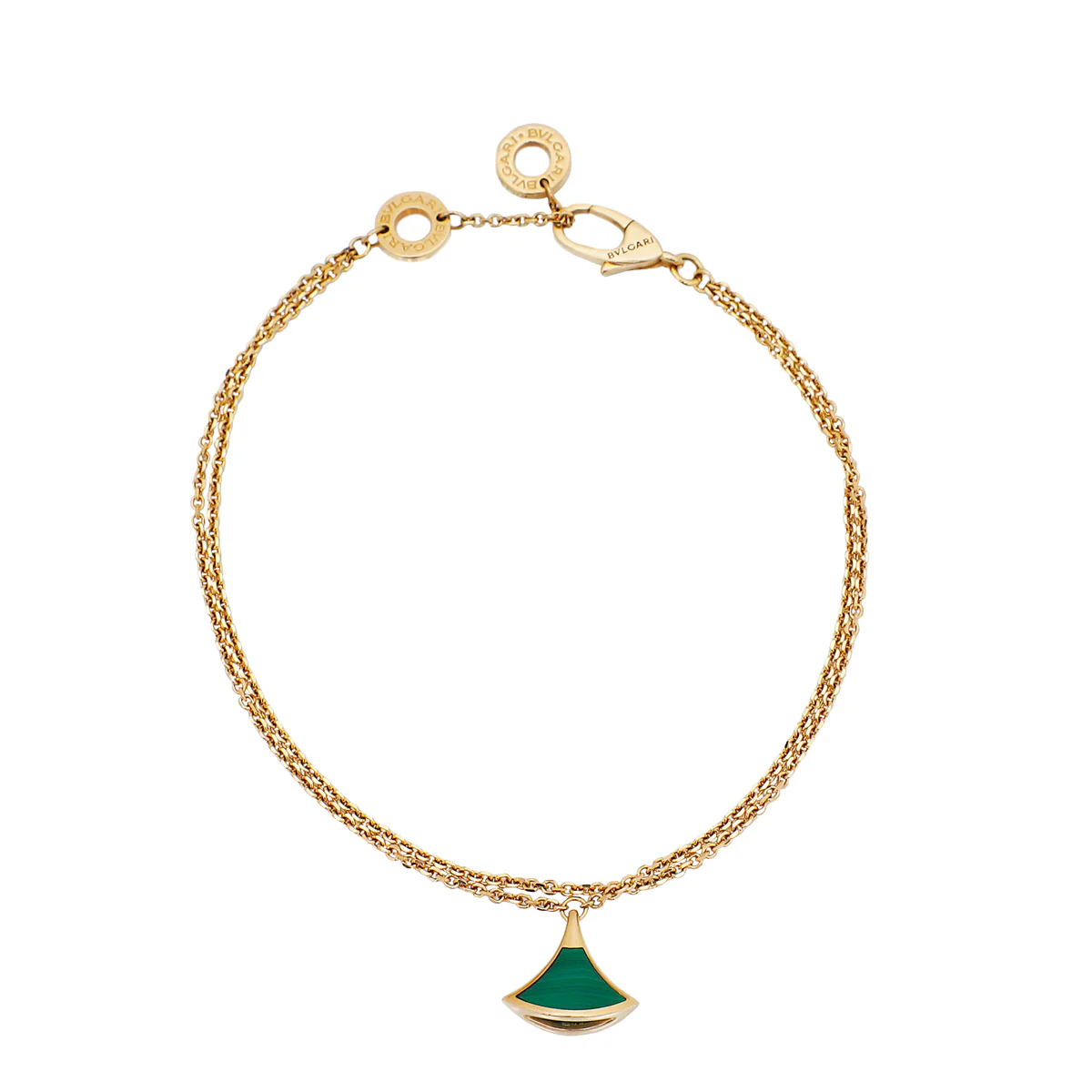 Bvlgari 18K Rose Gold Malachite Diva's Dream Bracelet