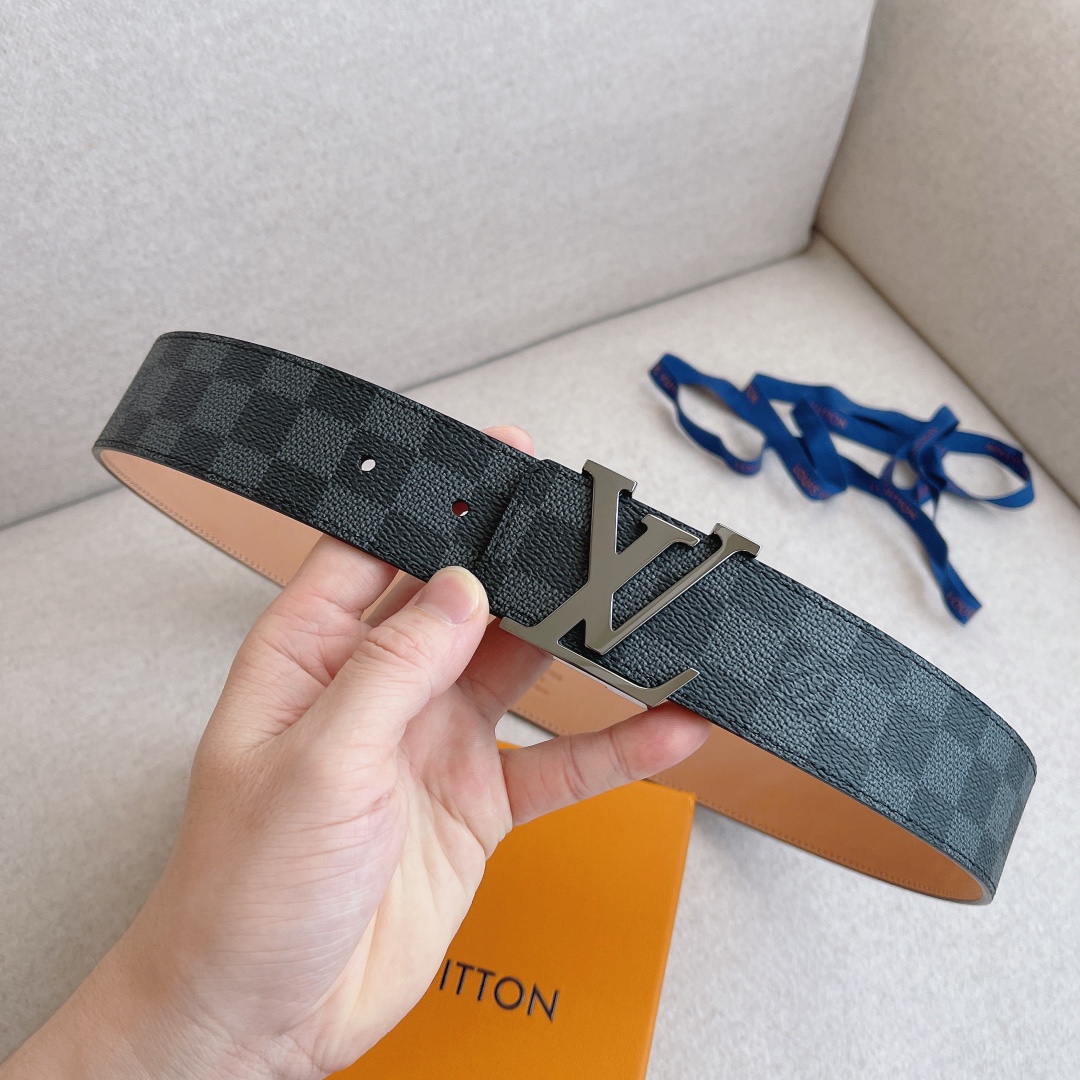 Louis Vuitton LV Leather Belts 1:1 Mirror Version