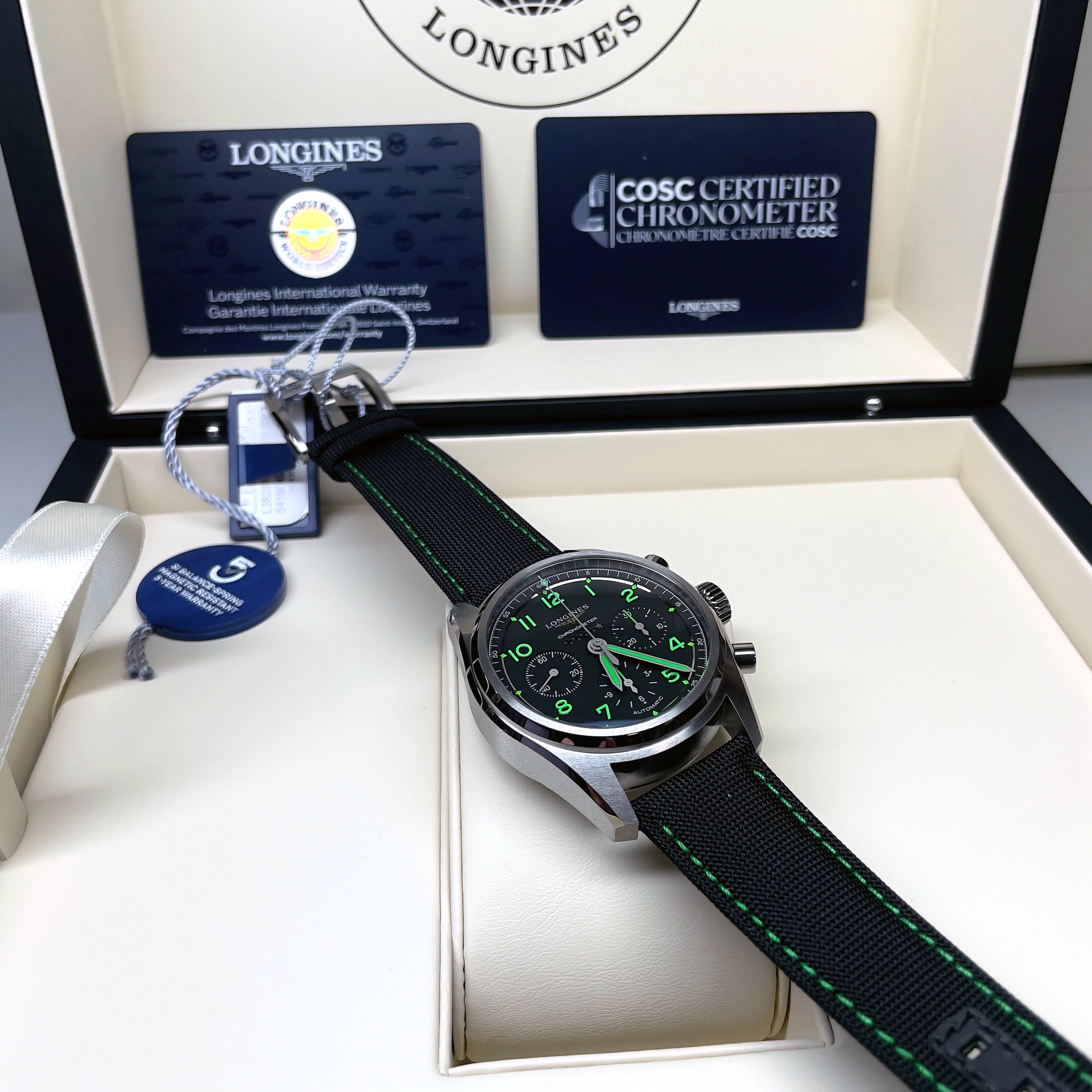 Spirit 42MM Pioneer Edition Titanium Watch Black Green L38291532