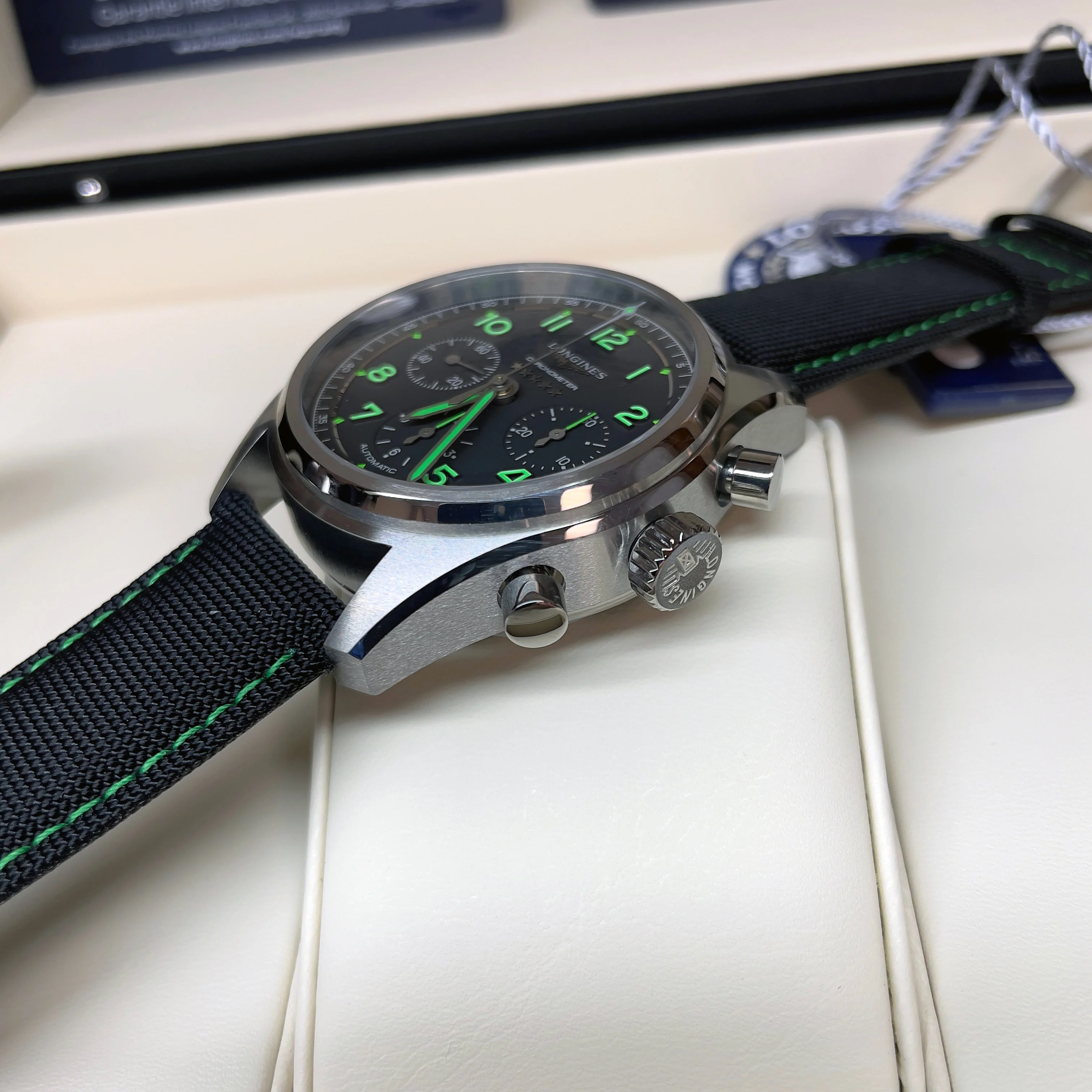 Spirit 42MM Pioneer Edition Titanium Watch Black Green L38291532