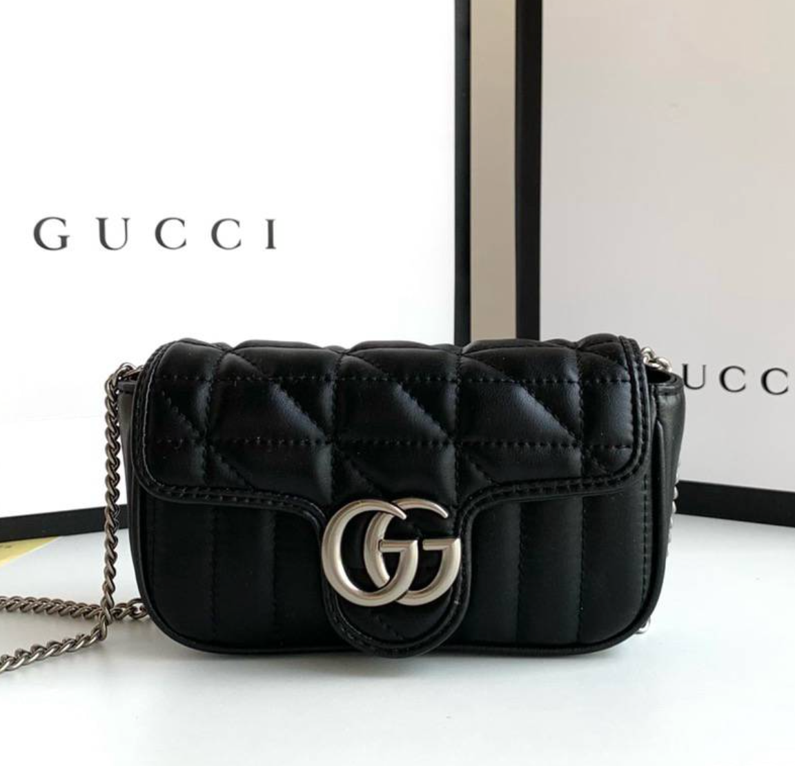 Gucci GG Marmont -Vertical stripes Shoulder Bag Handbag(Replica)