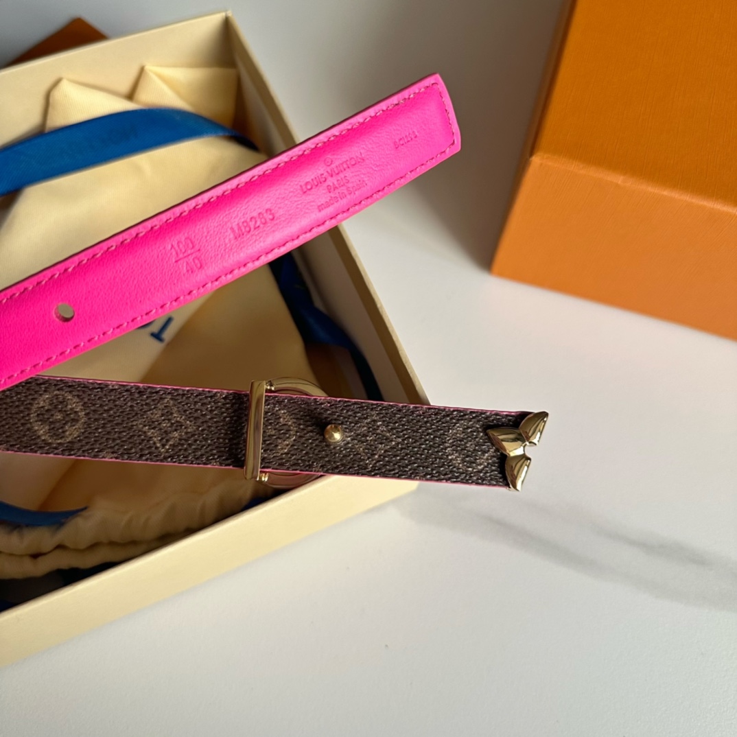 Louis Vuitton LV Leather Belts 1:1 Mirror Version