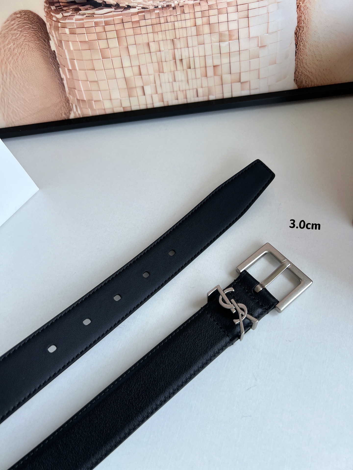YSL Saint Laurent Leather Belts 1:1 Mirror Version
