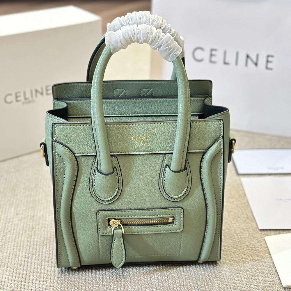 Celine Luggage Smiley leather handbag crossbody bag  (Replica)
